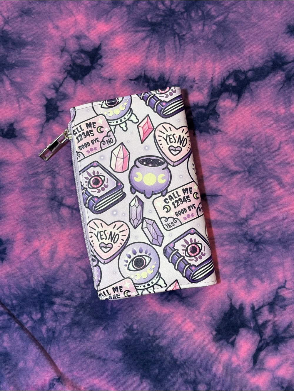 Mystic Tarot Oija Crystals Zip Wallet - Purple & Pink - Picture 3 of 6